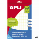 Self adhesive labels Apli 8 x 12 mm Balts 10 Loksnes (10 gb.)