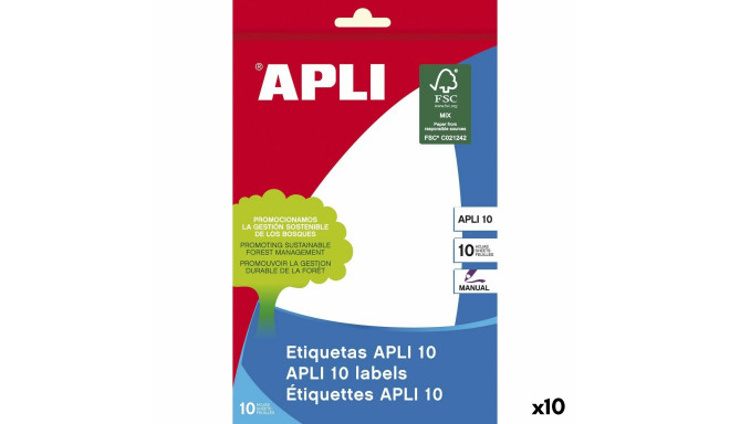 Uzlīmes Apli Balts Papīrs 10 Loksnes 105 x 149 mm (10 gb.)