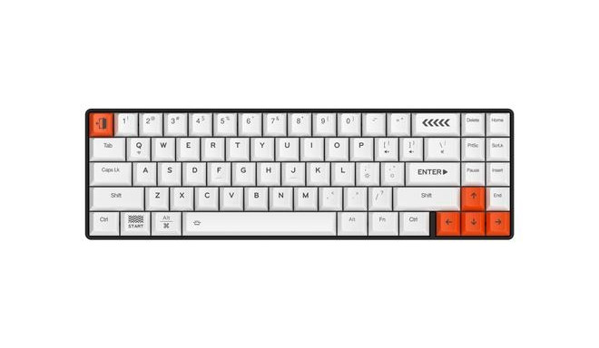 DAREU EK871 keyboard USB + Bluetooth QWERTY English Orange, White