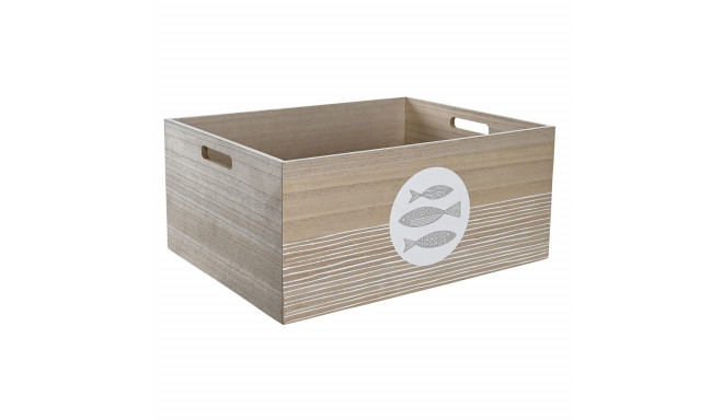 Decorative box DKD Home Decor Natural MDF Wood Spirals Mediterranean 50 x 40 x 22,5 cm