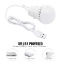 LED bulb to USB white light 3W cable long 1m 200lm