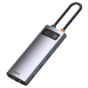 BASEUS HUB Metal Gleam Series 6-in-1 Multifunctional Type C Docking Station CAHUB-CV0G Gray