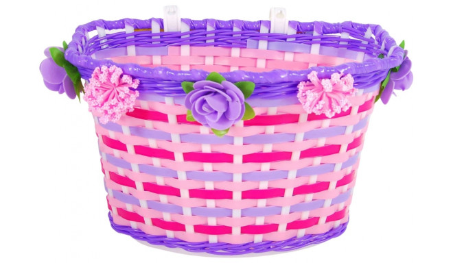 Rattakorv laste jalgrattale, roosa