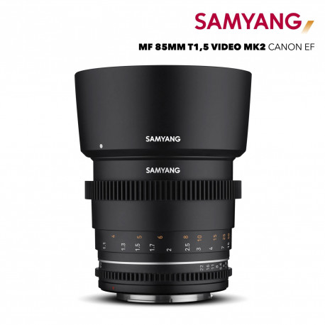 Samyang MF 85mm T1,5 VDSLR MK2 Canon EF objektiiv