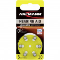 1x6 Ansmann Zinc-Air 10 (PR70) Hearing Aid Batteries