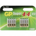 GP patarei Super Alkaline 1,5V AAA Micro LR03 4+4tk (03024ADHC8)