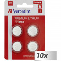 10x4 Verbatim CR 2032 Lithium battery 49533