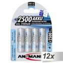 Ansmann rechargeable battery maxE NiMH 2500 Mignon AA 2400mAh 12x4pcs