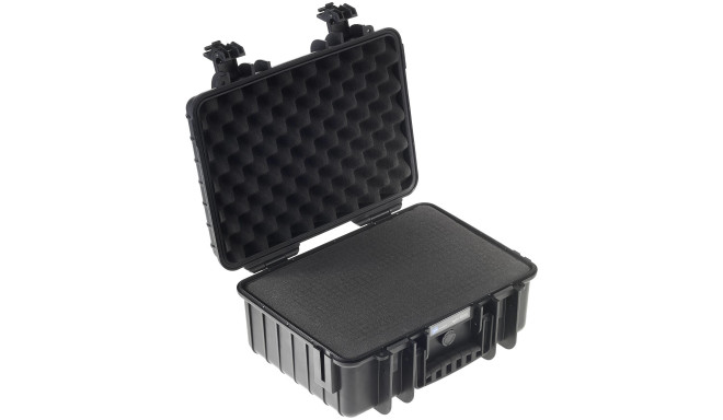 B&W Outdoor Case Type 4000 black with foam insert