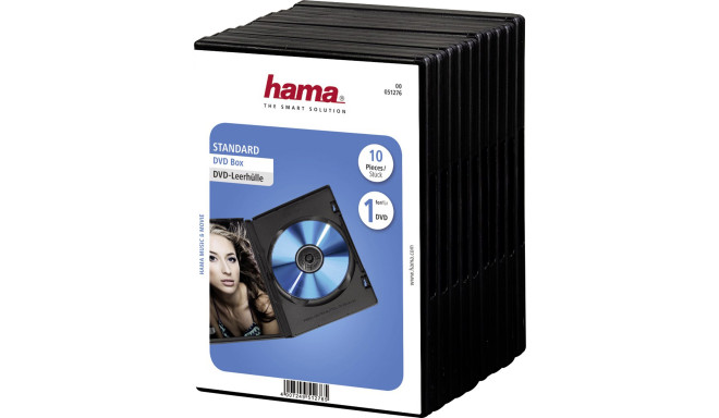 Hama DVD-karp Jewel, must 10tk (51276)
