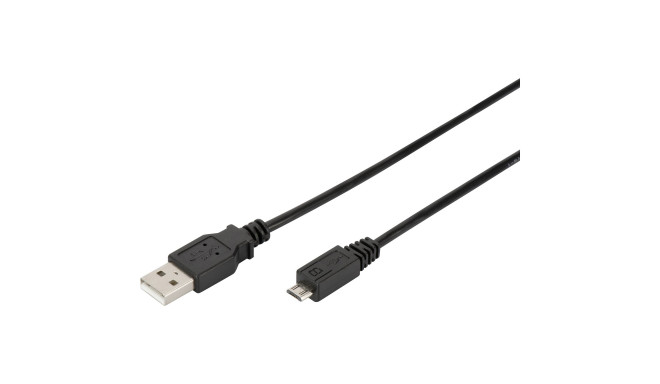 DIGITUS Micro USB connect. cable USB 2.0 compatible 1.8 m