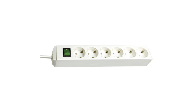 Brennenstuhl ECO-Line 6 fold white 1,5m + switch