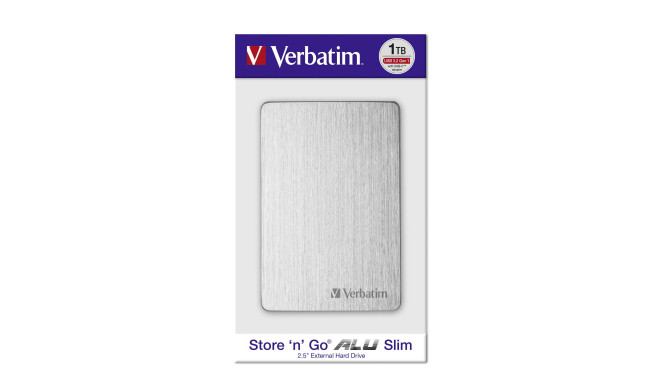 Verbatim Store n Go 2,5  ALU 1TB USB 3.2 Gen 1 Silver       53663