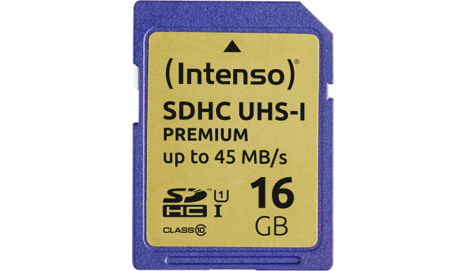 Intenso memory card SDHC 16GB Class 10 UHS-I Premium