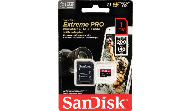SanDisk microSDXC            1TB Extreme Pro A2 C10 V30 UHS-I U3