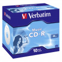 1x10 Verbatim CD-R 80 / 700MB Audio Color  Live it  Jewel Case