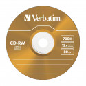 1x5 Verbatim CD-RW 80 / 700MB 10x Speed, Colour, Slim