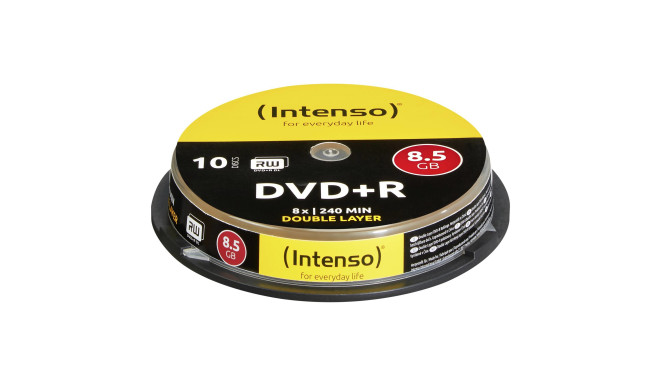 Intenso DVD+R 8.5GB 8x DL 10pcs Cake Box