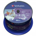 1x50 Verbatim DVD+R Double Layer 8x Speed, 8,5GB wide printable