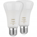 Philips Hue LED Lamp E27 2-Pack Set 8W 800lm White Ambiance