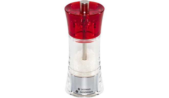 Zassenhaus salt mill AACHEN Acryl, red, 14 cm