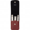 Zwilling TWINOX      Red push-button leather case 3-pcs.