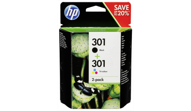 HP tindikassett N9J72AE Combo No. 301, must/värviline
