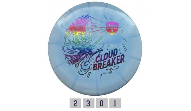 Discgolf DISCMANIA Putter LUX VAPOR Cloud Breaker April Jewels Sinine/Valge 2/3/0/1