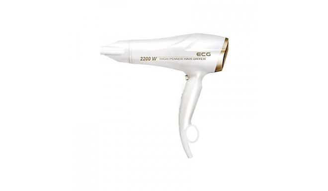 ECG ECGVV2200 Hair dryer, 2200w, White/gold