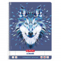 Cпиральный блокнот Herlitz Wild Animals / Волк – A4/80, с линиями