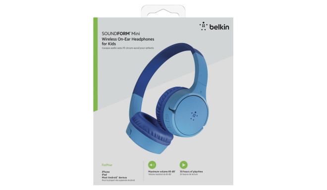 Belkin Soundform Mini-On-Ear Kids Headphone blue AUD002btBL