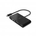 Belkin USB-C to Gigabit-Ethern. HDMI/VGA/USB-A-Adapter, black
