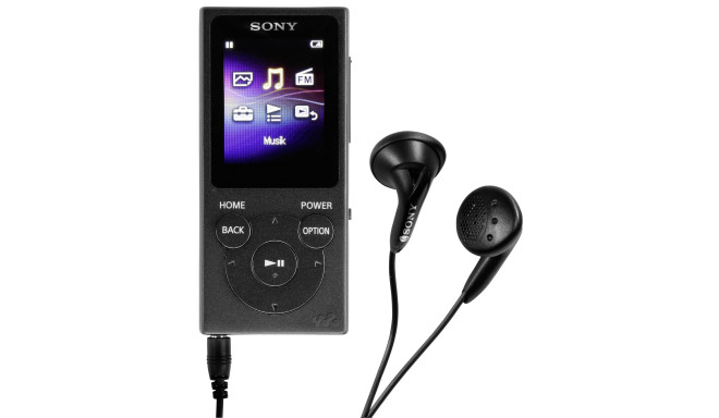 Sony mp3-mängija + kõrvaklapid NW-E394B 8GB, must