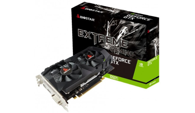Biostar graphics card NVIDIA GeForce GTX 1050 TI 4GB GDDR5 128bit PCIE 3.0 16x Memory 7008 MHz GP