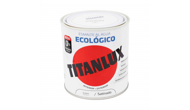 Acrylic polish Titanlux 01t056614 Ecological 250 ml White Satin finish