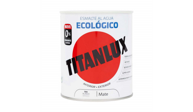 Acrylic polish Titanlux 02t056614 Ecological 250 ml White Matt