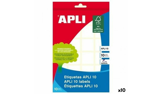 Adhesive labels Apli White 10 Sheets 31 x 100 mm (10 Units)