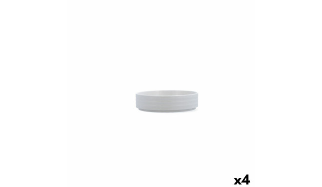 Appetizer Set Ariane Artisan White Ceramic Ø 14 cm (4 Units)