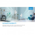 Stand fan, 40cm, 40W,  3 speeds, mechanical, noise level: 55-65 dB, Oscillation  80°, Tilting +16° -