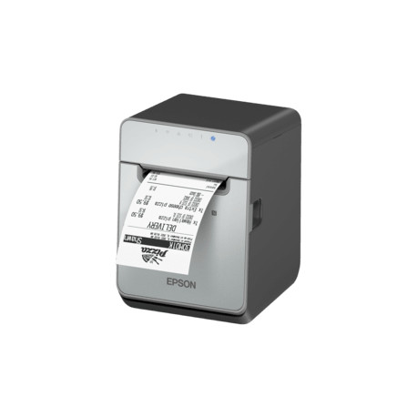 Epson TM-L100, 8 dots/mm (203 dpi), cutter, linerless, USB, Lightning, Ethernet, black