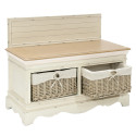 Hall bench SAMIRA 90x42x70,5cm, antique white