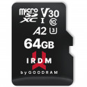 Goodram mälukaart microSDXC 64GB IRDM V30 UHS-I U3 + adapter