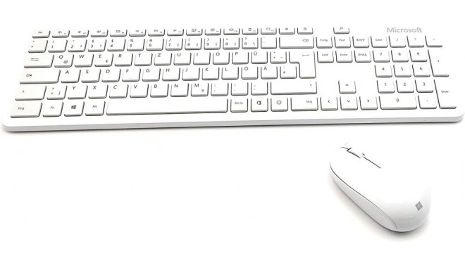 Microsoft Mouse and Keyboard QHG-00036 Wireless, Batteries included, DE, White