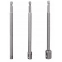 1/4" kuuskant pikkade adapterite kmpl 3tk (1/4" - 3/8" - 1/2") Truper®
