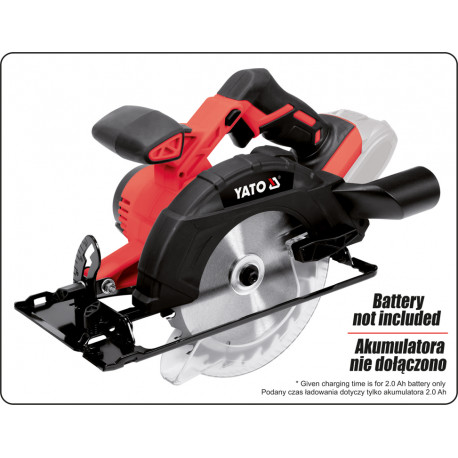YT.CIRCULAR SAW 18V 165mm WITHOUT BATTERY AND CHARGER