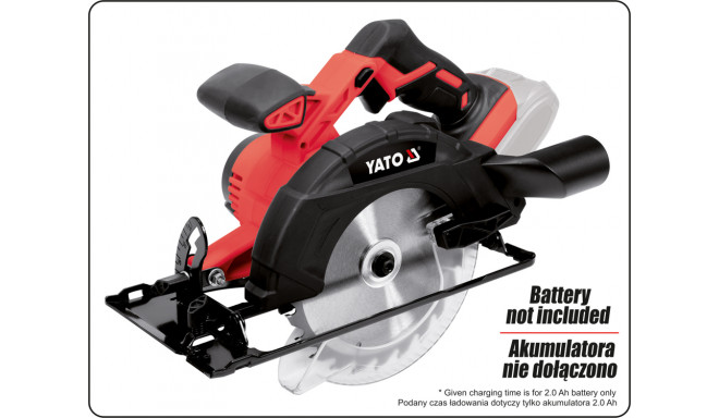 YT.CIRCULAR SAW 18V 165mm WITHOUT BATTERY AND CHARGER