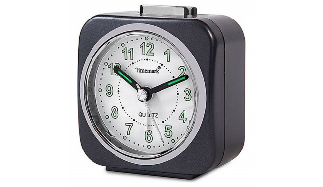 Analogue Alarm Clock Timemark Grey Silent with sound Night mode