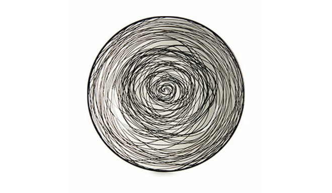 Deep Plate Vessia MB19A3181-SB MB19A3181-SB White Black Porcelain Stripes 20 x 4,7 x 20 cm