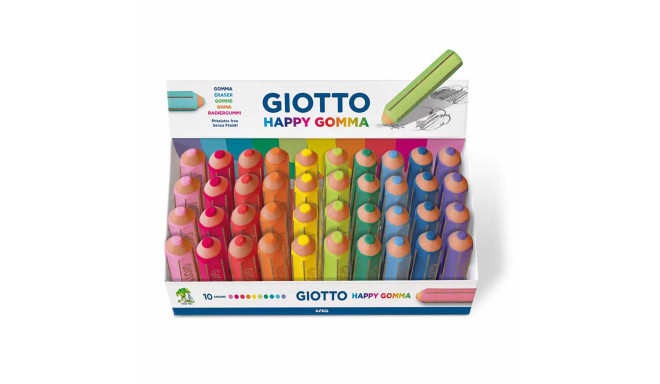 Kustutuskumm Giotto Happy Gomma Mitmevärviline 40 Tükid, osad