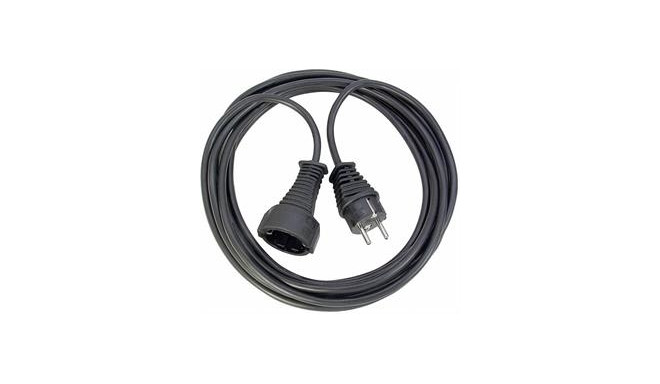 Brennenstuhl earthed extension cable straight CEE 7/7 -  CEE 7/4 (Schuko), 5m , black 1165440 / DEL-